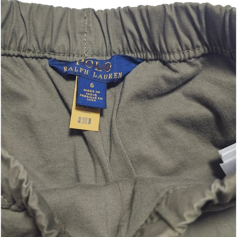 Polo Ralph Lauren Boys Thermal Waffle Knit Shirt & Cargo Jogger Pants Set Size 6
